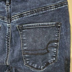 American Eagle Sky High Skinny Jeans Size 6 x 28 Regular Sandblasted Distressed